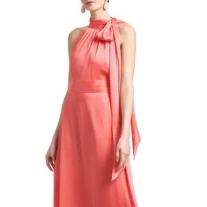 Sachin + Babi Coral Halter Evening Gown